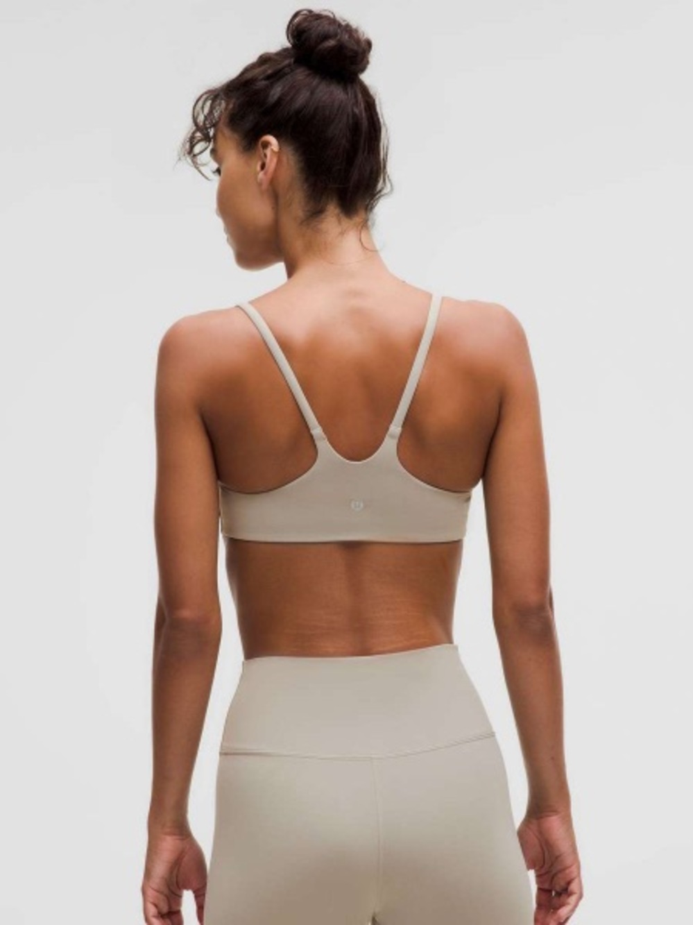 Lululemon Wunder Train Strappy Racer Bra Riverstone Size 4 A/B Cup